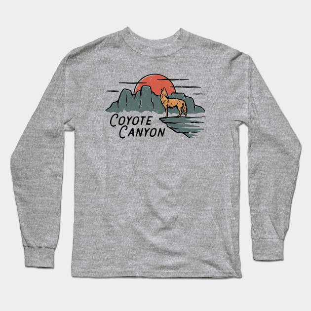 Coyote Canyon Long Sleeve T-Shirt by SommersethArt